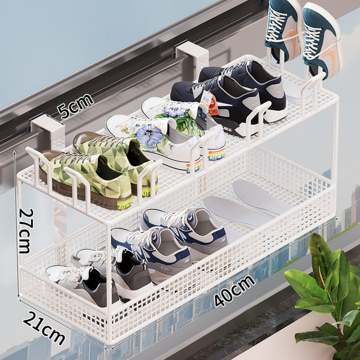 Adjustable Over-The-Door Shoe Organizer Bowlift