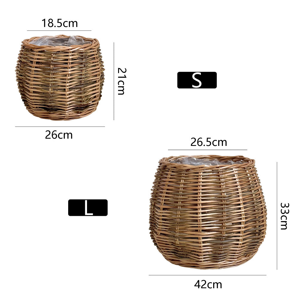 High-quality plant basket made of natural willow Bowlift