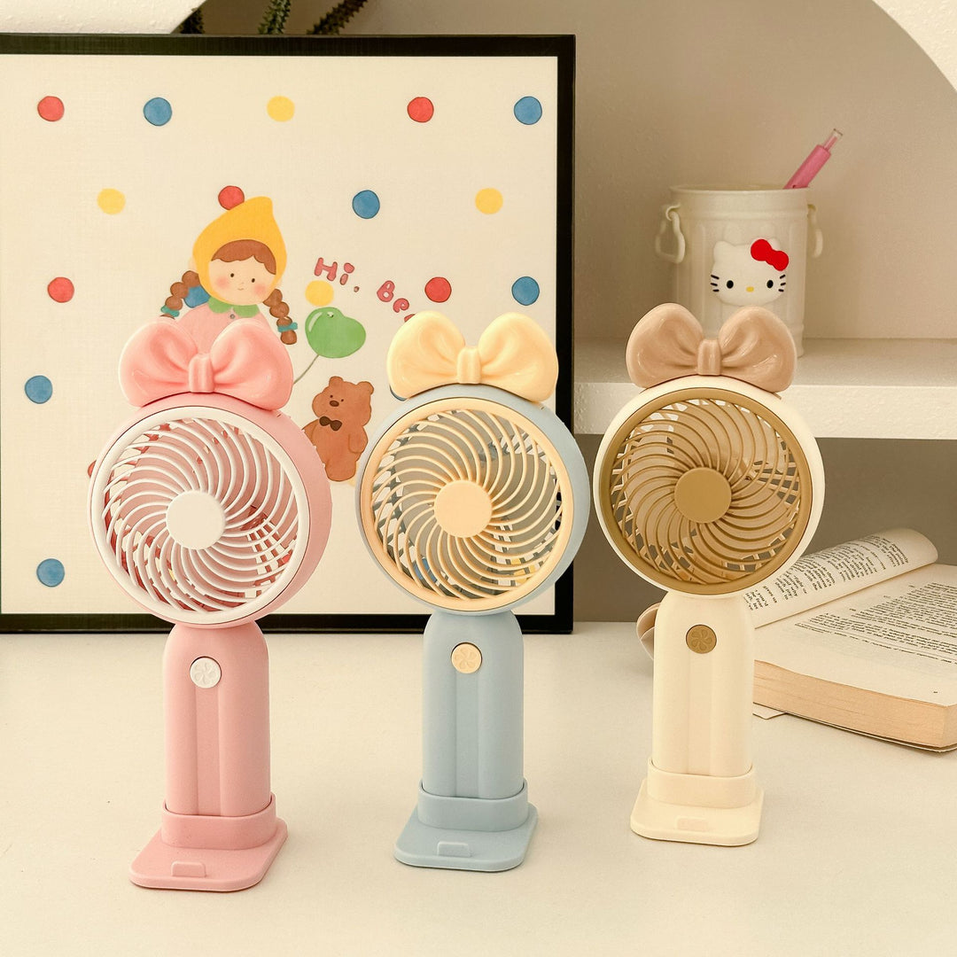 Unisex Handheld Fan in Playful Bunny Design Bowlift