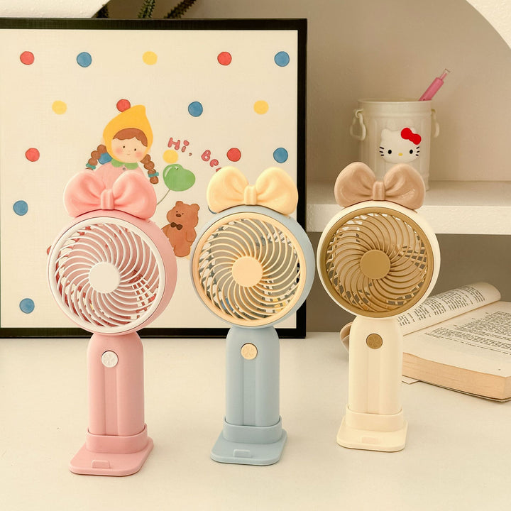 Unisex Handheld Fan in Playful Bunny Design Bowlift
