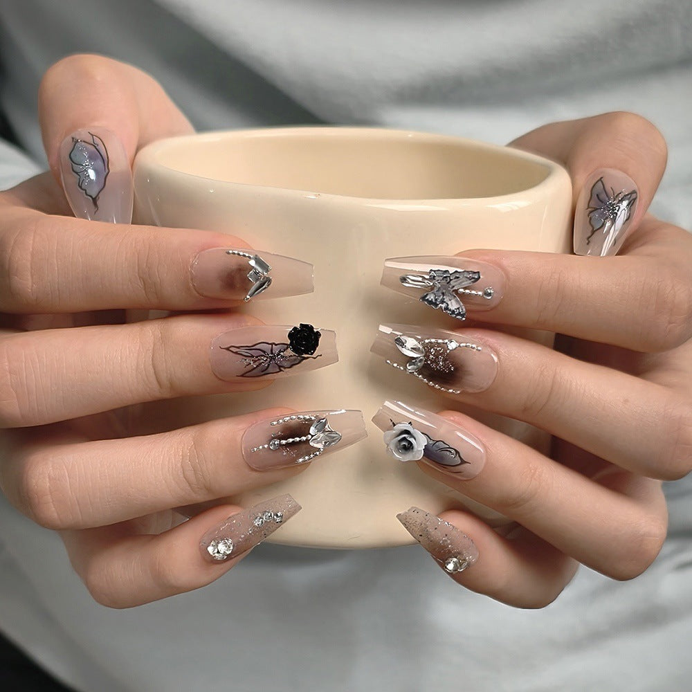 Whimsical Character-Designed Press-On Nail Art Bowlift