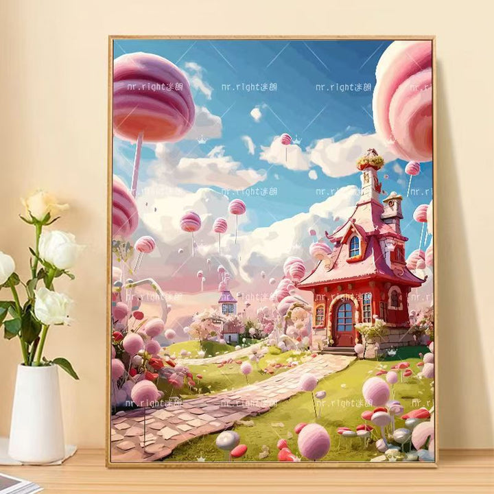 Whimsical Fantasy Landscape Art Canvas Bowlift