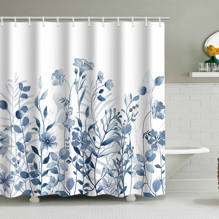 Floral Design Shower Curtain Bowlift