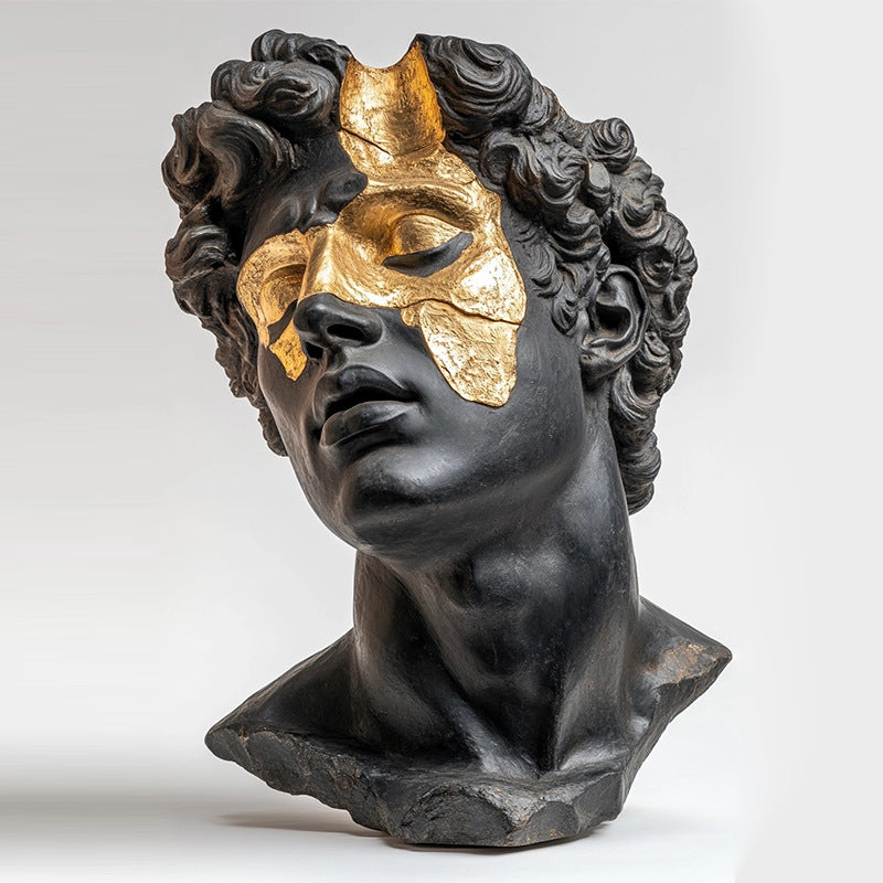 Artistic Decorative Masked Bust Sculpture
