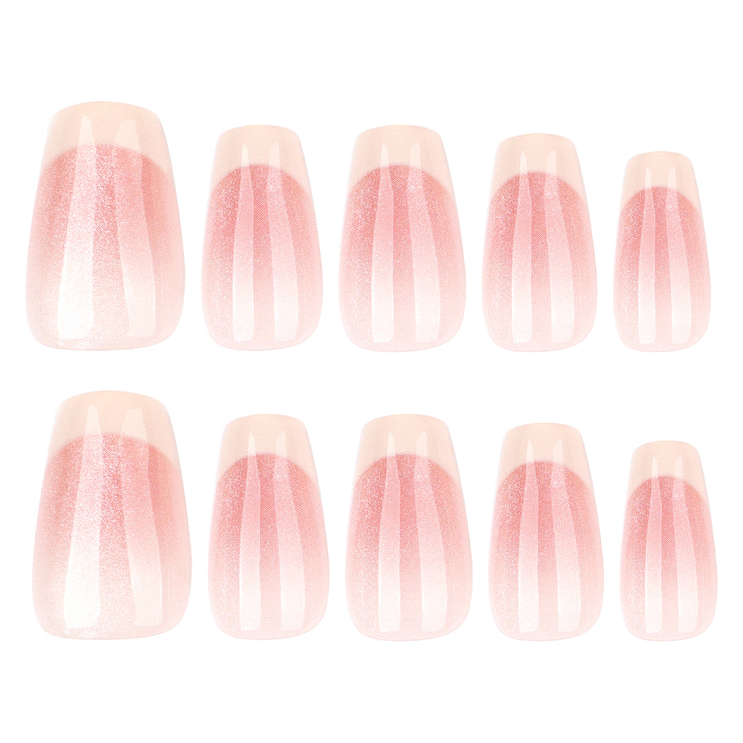 Artificial nails with elegant French tip Bowlift