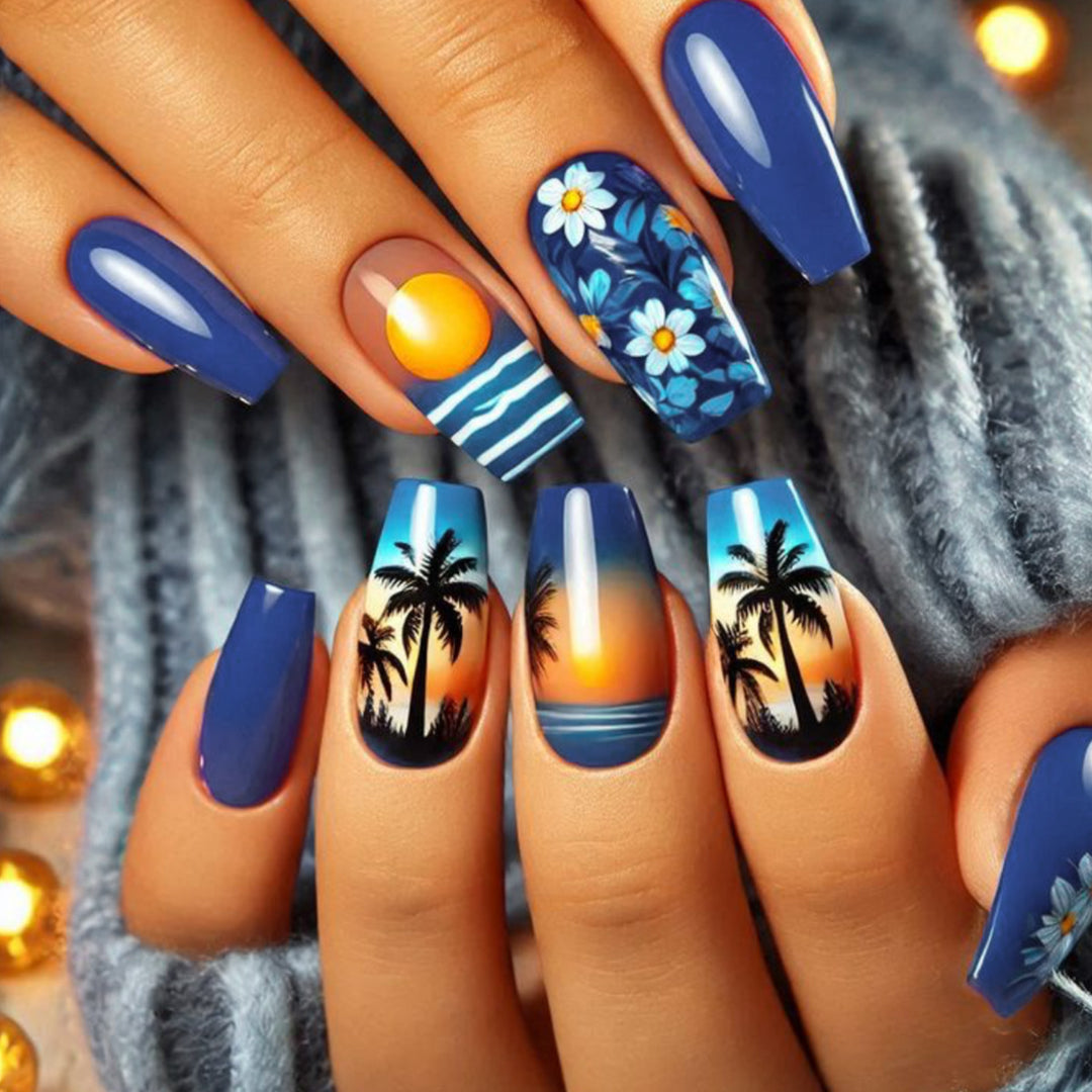 Tropical Sunset Nail Art Bowlift