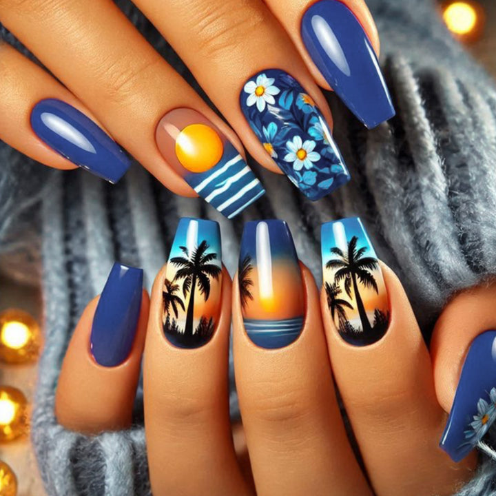 Tropical Sunset Nail Art Bowlift