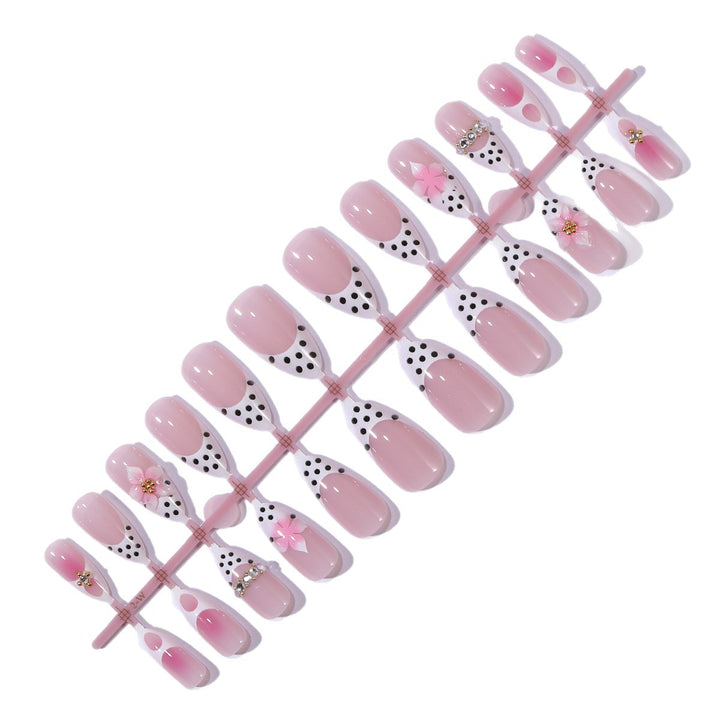 Floral-Accented Stiletto Nail Art Extensions Bowlift