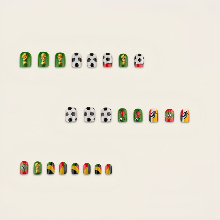 Creative Football Theme Art Nail Set Bowlift
