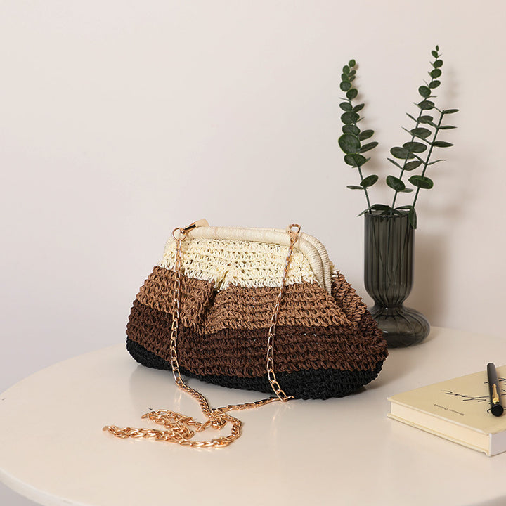 Handmade basket bag with trendy gradient Bowlift