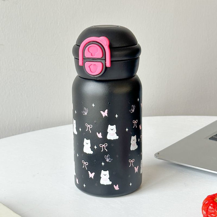 Women’s creative drinking bottle with safe closure mechanisms Bowlift