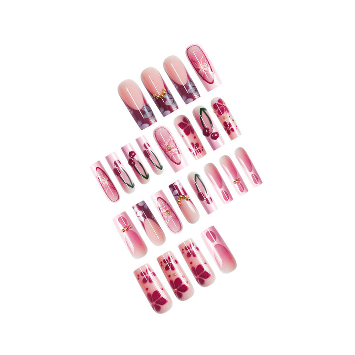 Artistic Press-On Nail Extensions Bowlift
