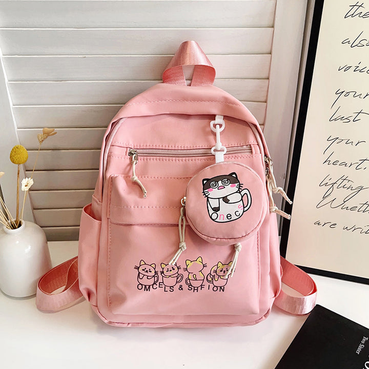 Cute Illustrated Cat Design Backpack