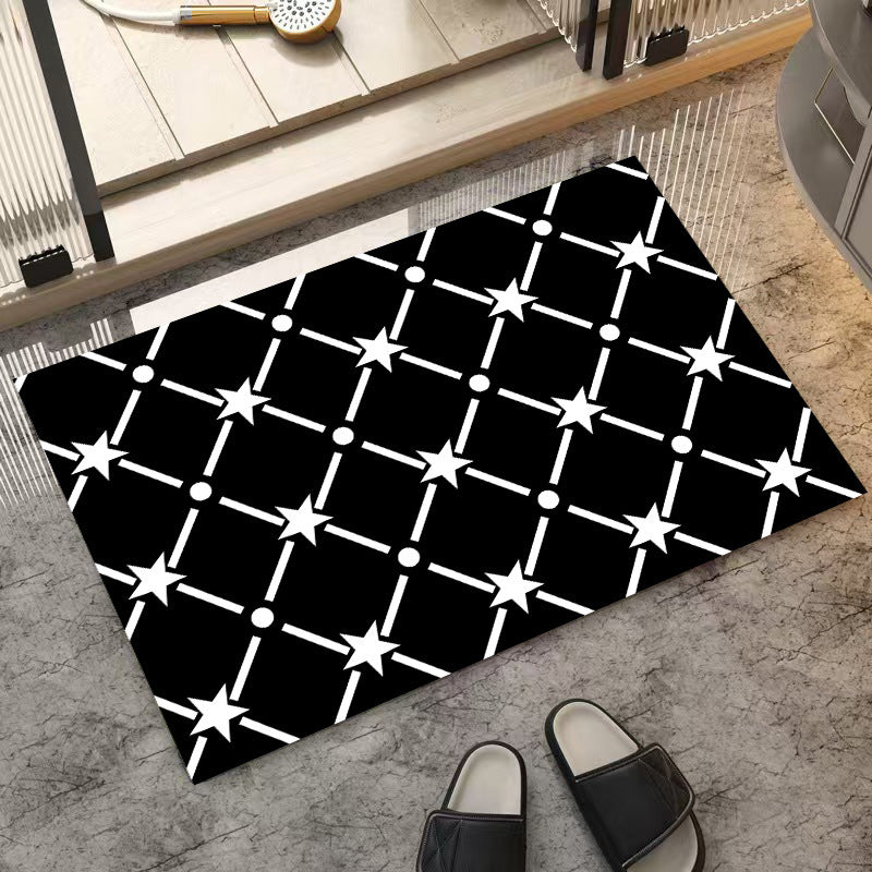 Stylish Star-Patterned Indoor Mat
