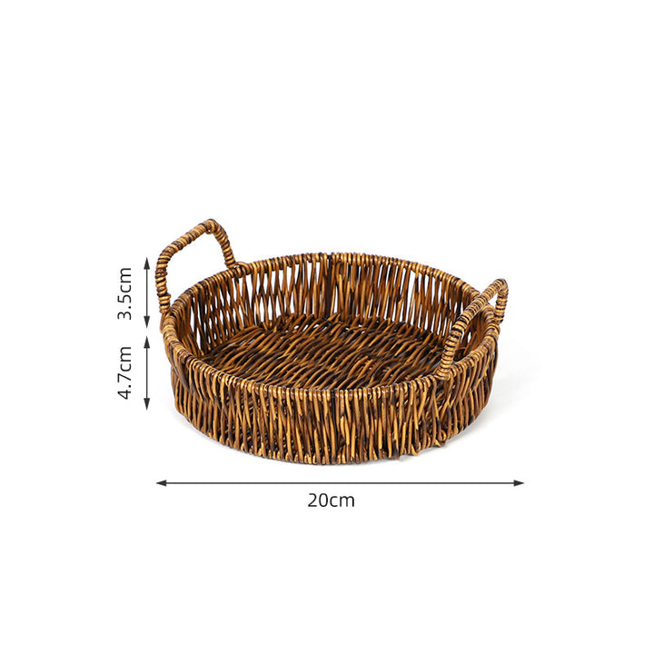 Round Woven Serving Tray Bowlift