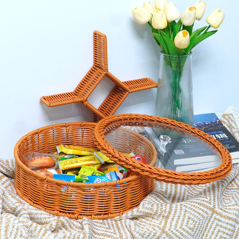 Ladies Elegant Fruit Bowl with Clear Glass Lid Bowlift