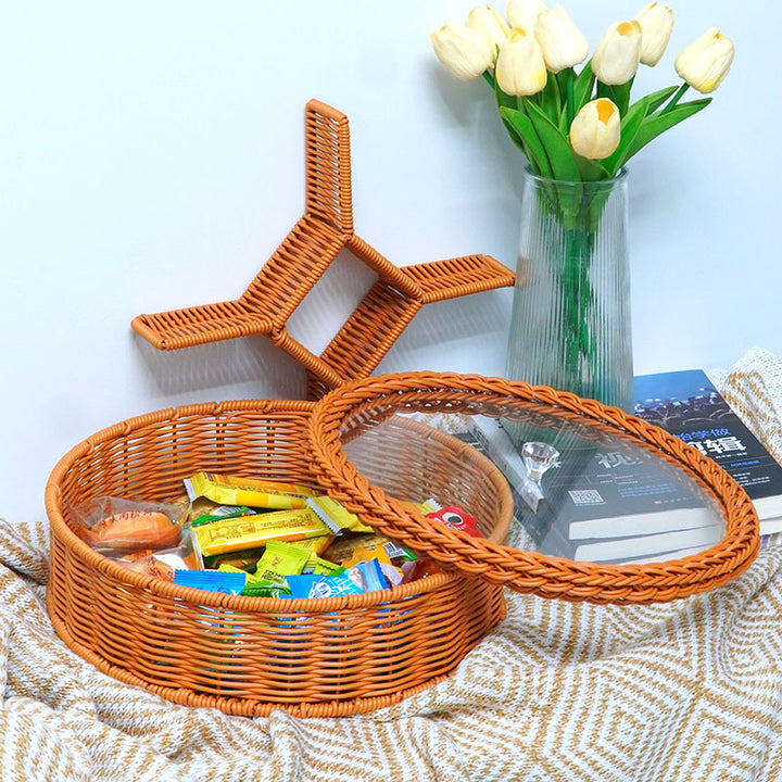 Ladies Elegant Fruit Bowl with Clear Glass Lid Bowlift