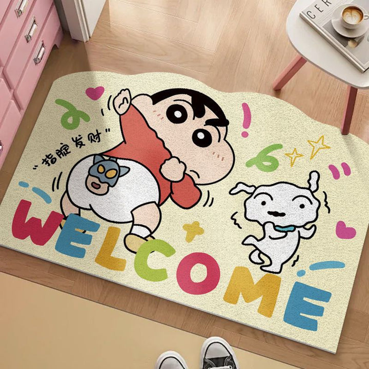 Cartoon Character Themed Welcome Mat