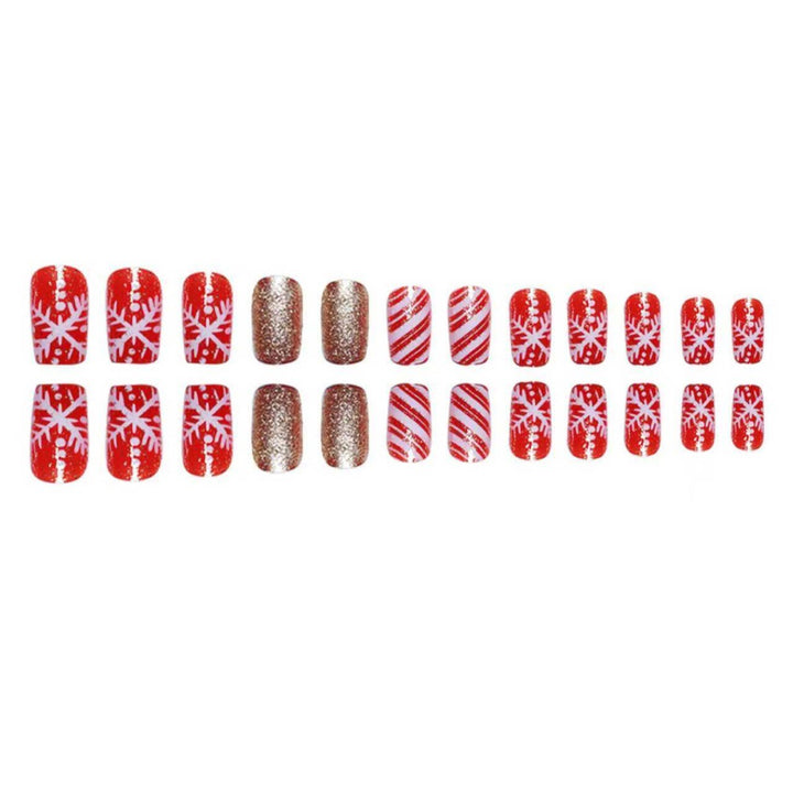 Festive Themed Press-On Nail Art Set Bowlift