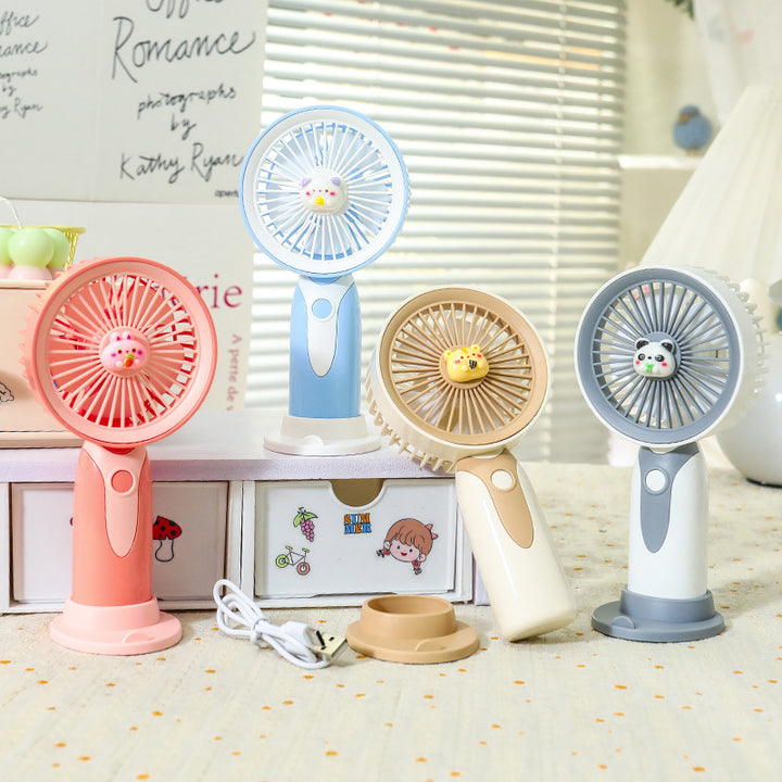 Ladies portable USB hand fan with creative animal design Bowlift