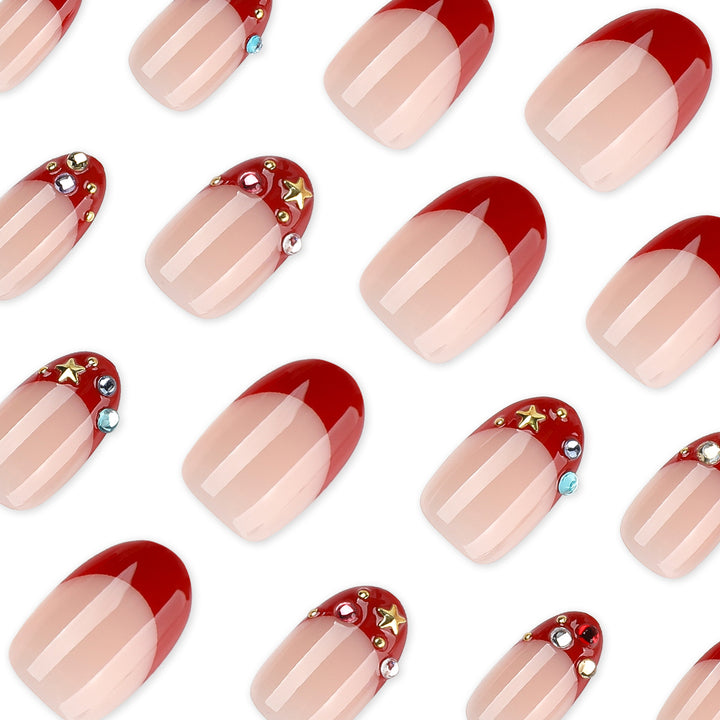 Artistic Nail Art with Glitter Design Bowlift