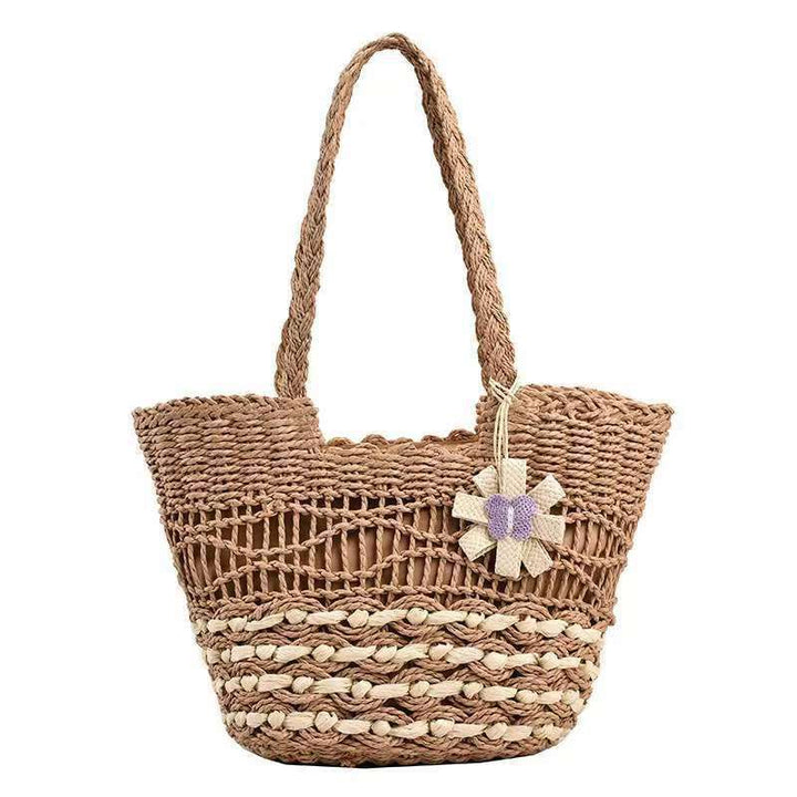 Braided shopping bag with decorative elements Bowlift