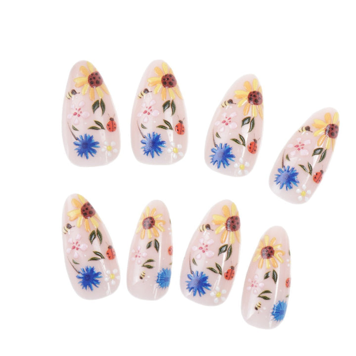 Floral Embellished Press-On Nail Art Set Bowlift