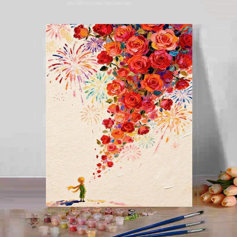 Floral Fantasy Art Canvas Print Bowlift