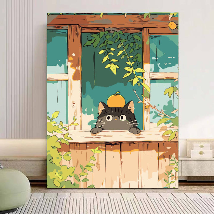 Playful Panda Illustration Canvas Art Bowlift