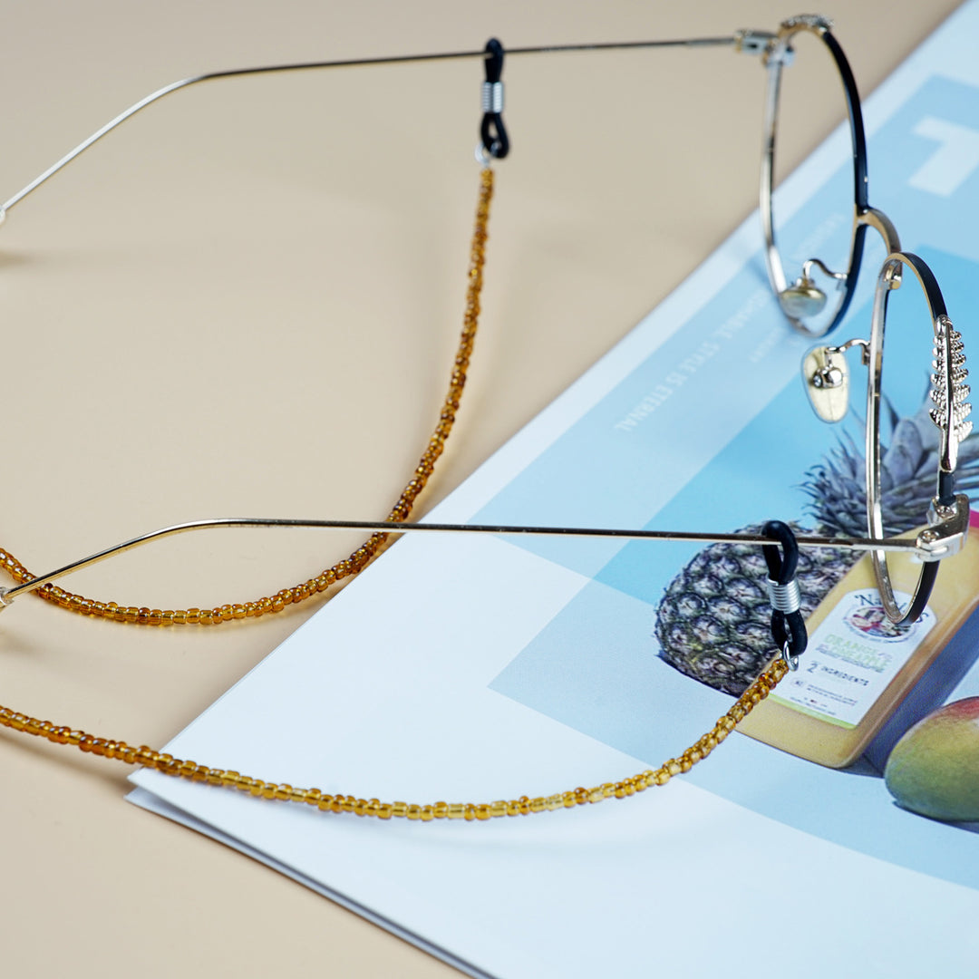 Crystal-Accented Eyewear Holder Chain Bowlift
