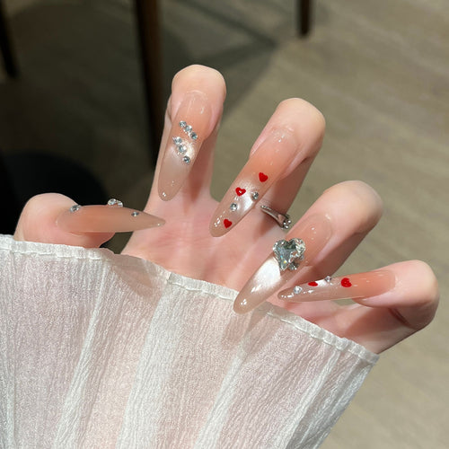 Glamorous Crystal-Embellished Press-On Nails Bowlift