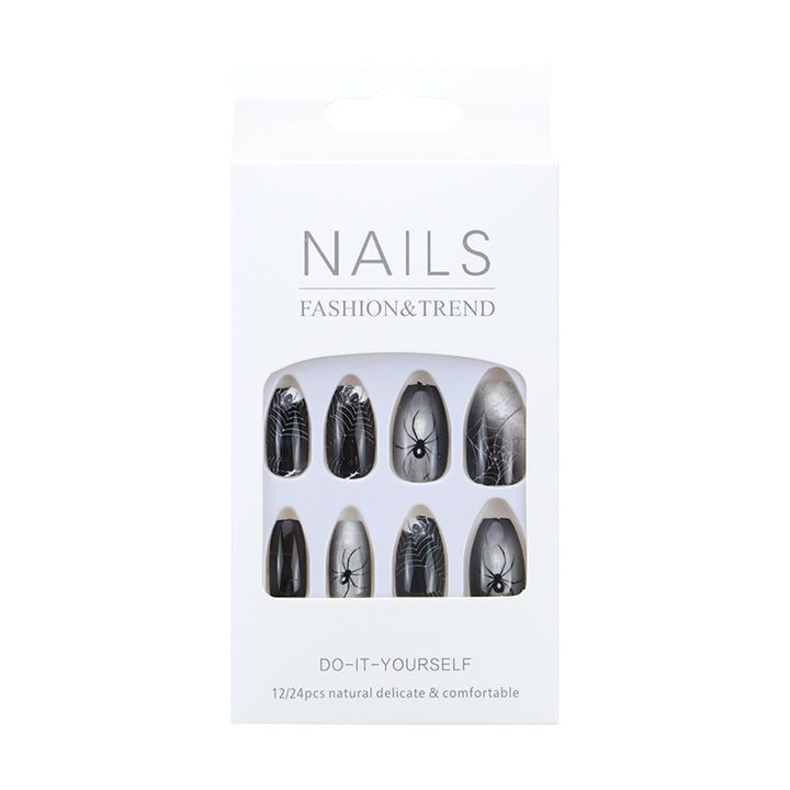Artistic Graphic Press-On Nail Set Bowlift
