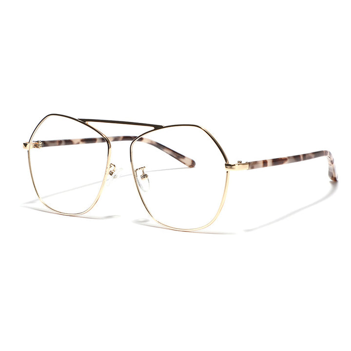 Women's geometric sunglasses with luxurious metal frame Bowlift