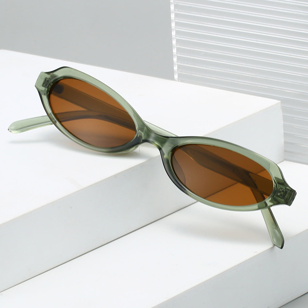 Fashionable Oval Frame Sunglasses Bowlift