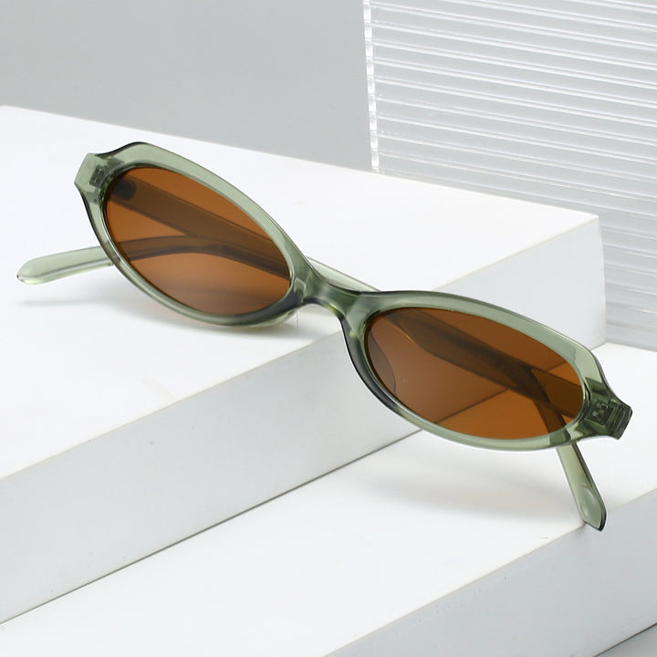 Fashionable Oval Frame Sunglasses Bowlift