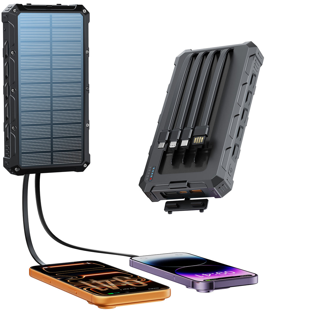 Solar Powerbank with multifunctional connection system and fast charging function Bowlift