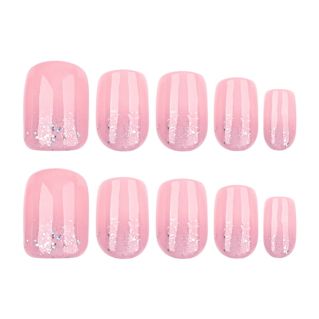 Artful Nail Tips with Glitter Accents Bowlift