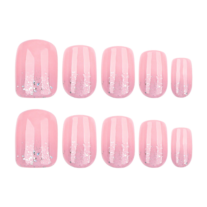 Artful Nail Tips with Glitter Accents Bowlift