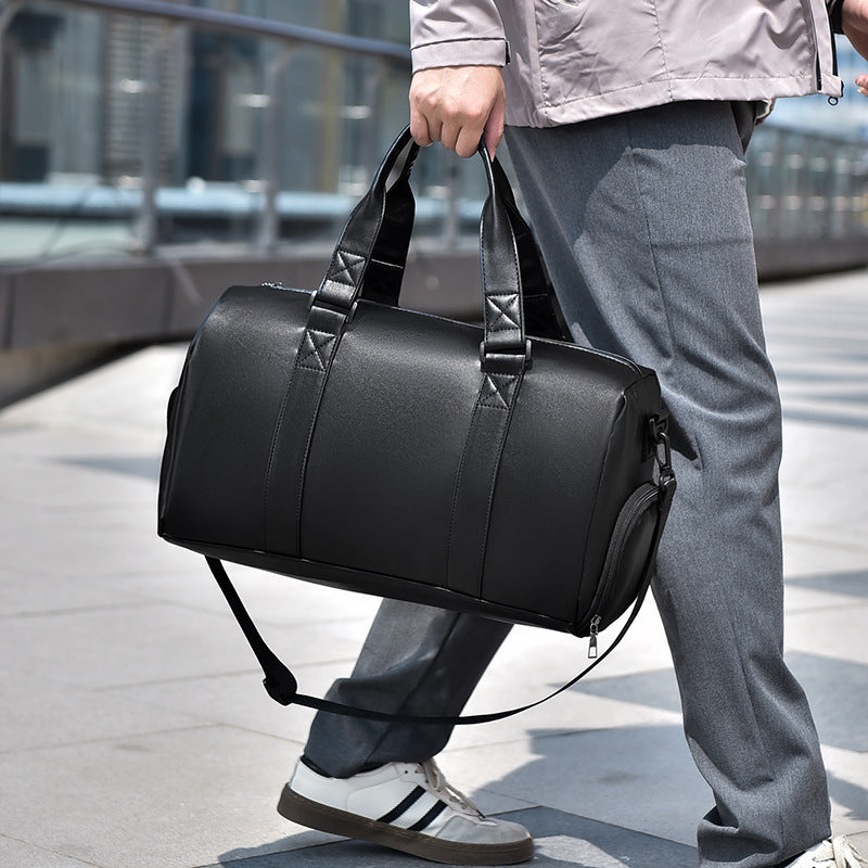 Stylish Leather Weekender Bag Bowlift