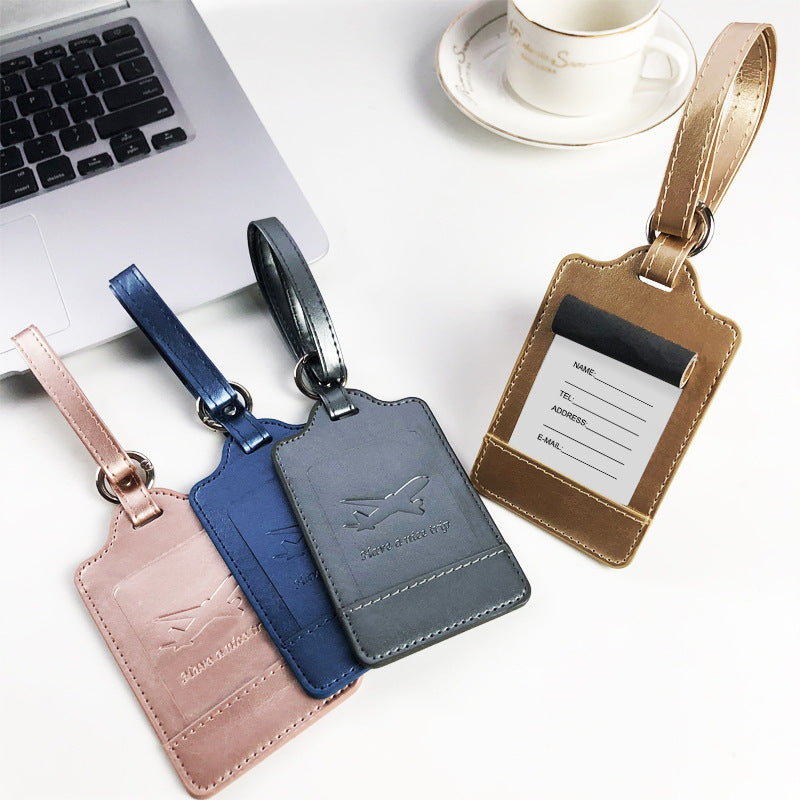 Premium PU Leather Travel Luggage Tag Bowlift