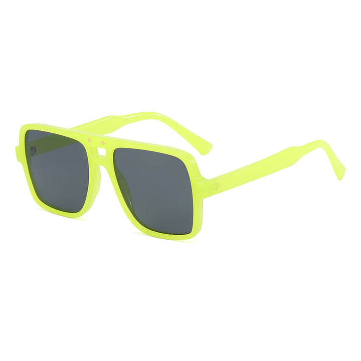 Women's square oversized sunglasses with trendy transparent frame Bowlift