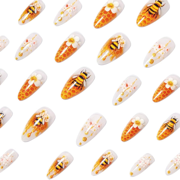 Floral Honeycomb Nail Art Bowlift