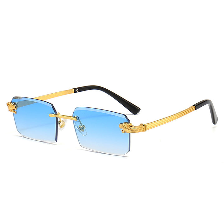 Ladies Fashion Sunglasses with Faceted Frame and Luxurious Accents Bowlift
