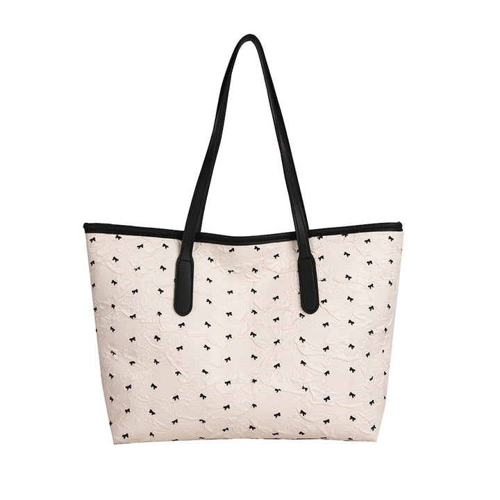 Quilted Tote Bag with Pattern Bowlift