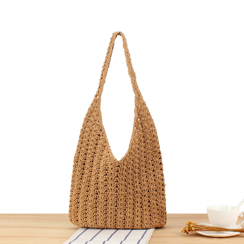 Handbag Made of Hand-Knotted Natural Material Bowlift