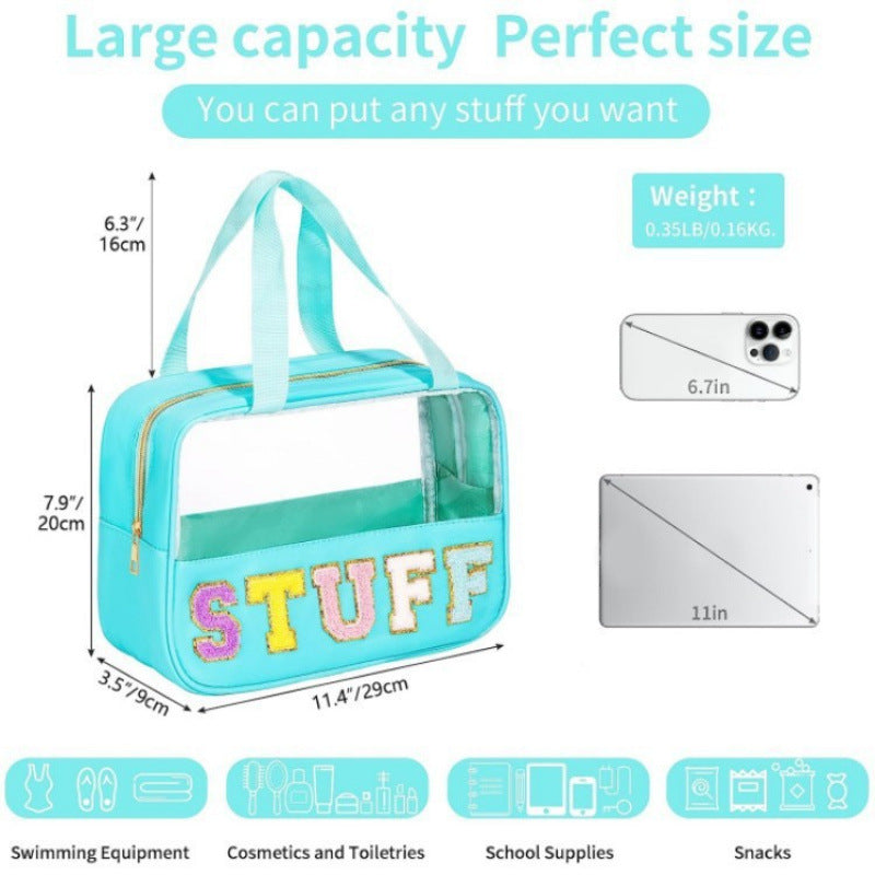 Cosmetic Organizer Bag with Clear Viewing Window Bowlift