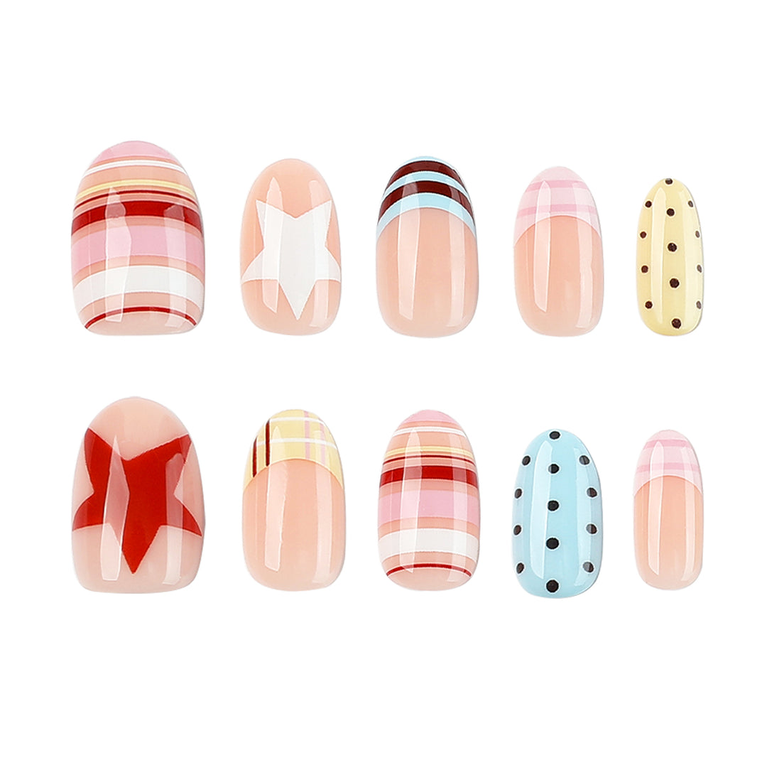 Artful Nail Art with Colorful Design Bowlift