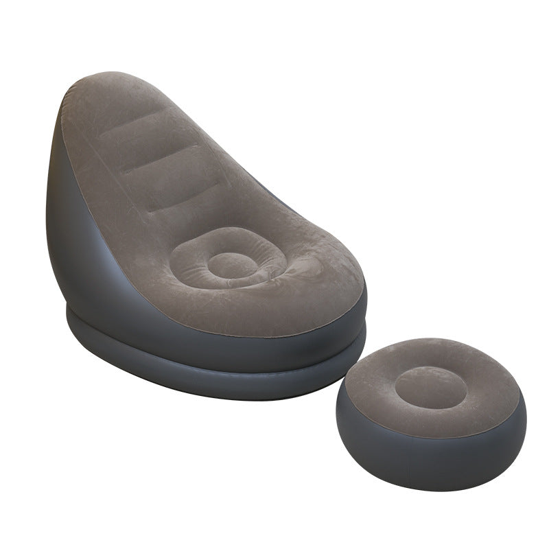 Ladies inflatable comfort bean bag chair with footstool Bowlift