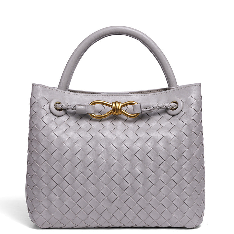 Woven Leather Tote Bag Bowlift