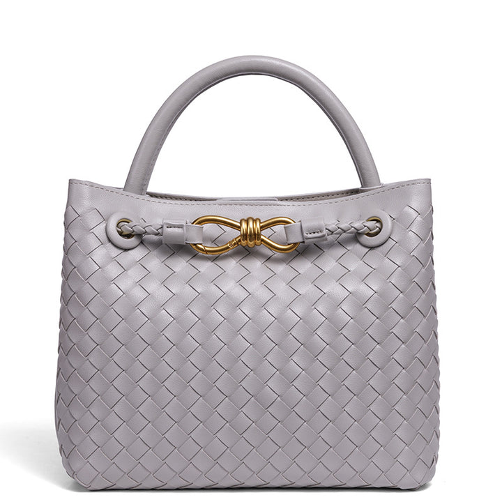 Woven Leather Tote Bag Bowlift